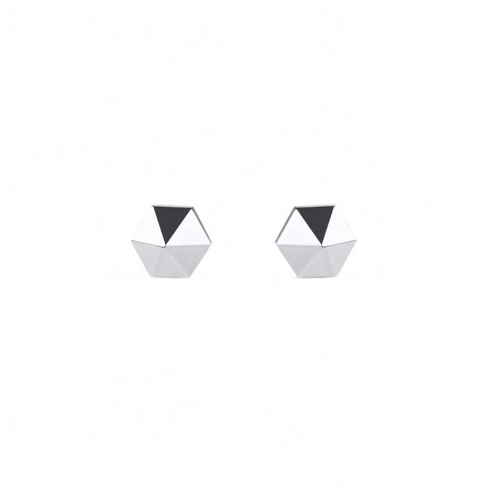 NEW MISSION ATELIER women's water sterling silver stud earrings in silver